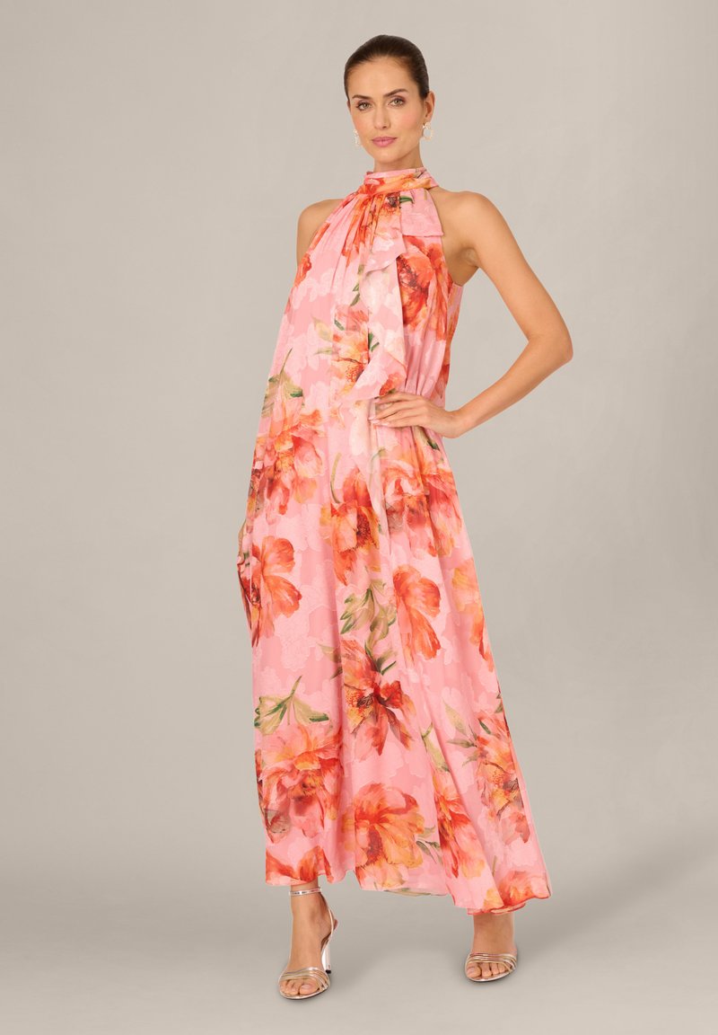 Floral Chiffon Trapeze Halter Gown Adrianna Papell AP1E212942