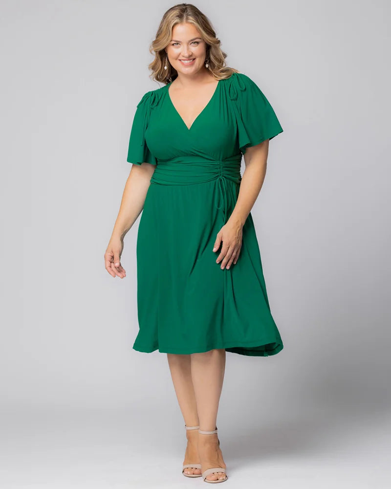 Plus Size Dresses Plus Size Midi Cocktail A Line Formal Dress Kiyonna 11242205 Clover Green