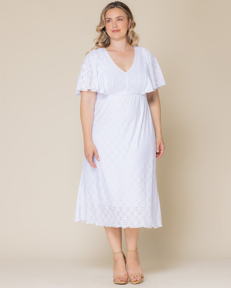 Plus Size Dresses Short Cocktail Plus Size Midi Evening Dress Kiyonna 11242109 White