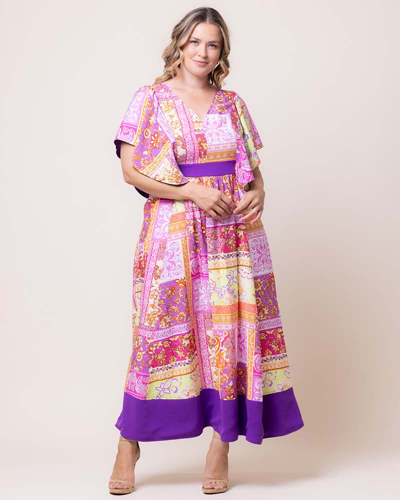 Plus Size Dresses Print Formal Prom Plus Size Long Dress Kiyonna 12242902 Santorini