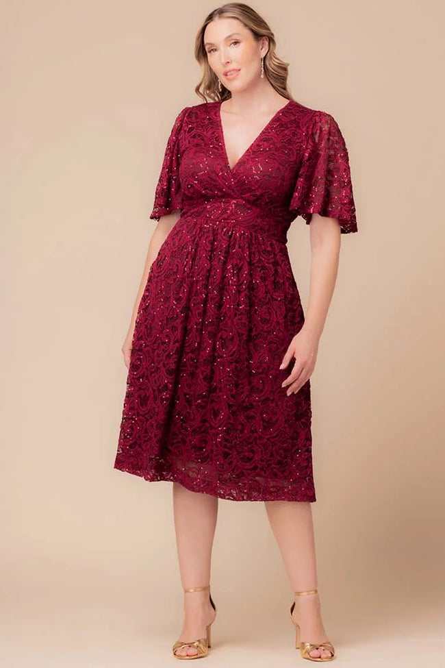 Plus Size Dresses A Line Plus Size Lace Short Cocktail Dress Pinot Noir