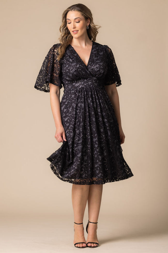 Plus Size Dresses A Line Plus Size Lace Short Cocktail Dress Storm Grey