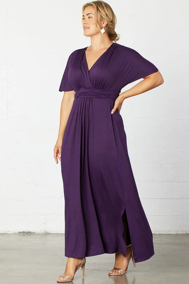 Plus Size Dresses Mother of the Bride Long Formal Plus Size Dress Plum Passion