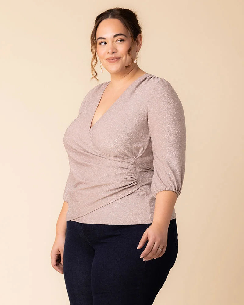 Top Formal Fitted Evening Top Kiyonna 22250703 Prosecco