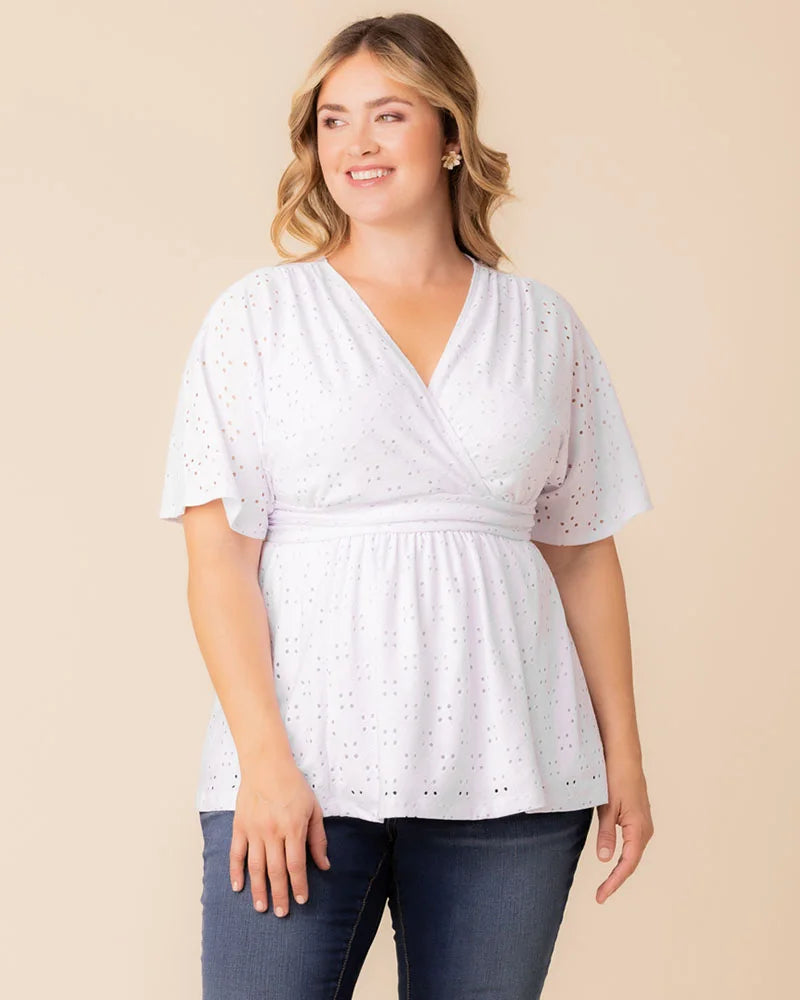 Top Formal Evening Top Kiyonna 22252102 White