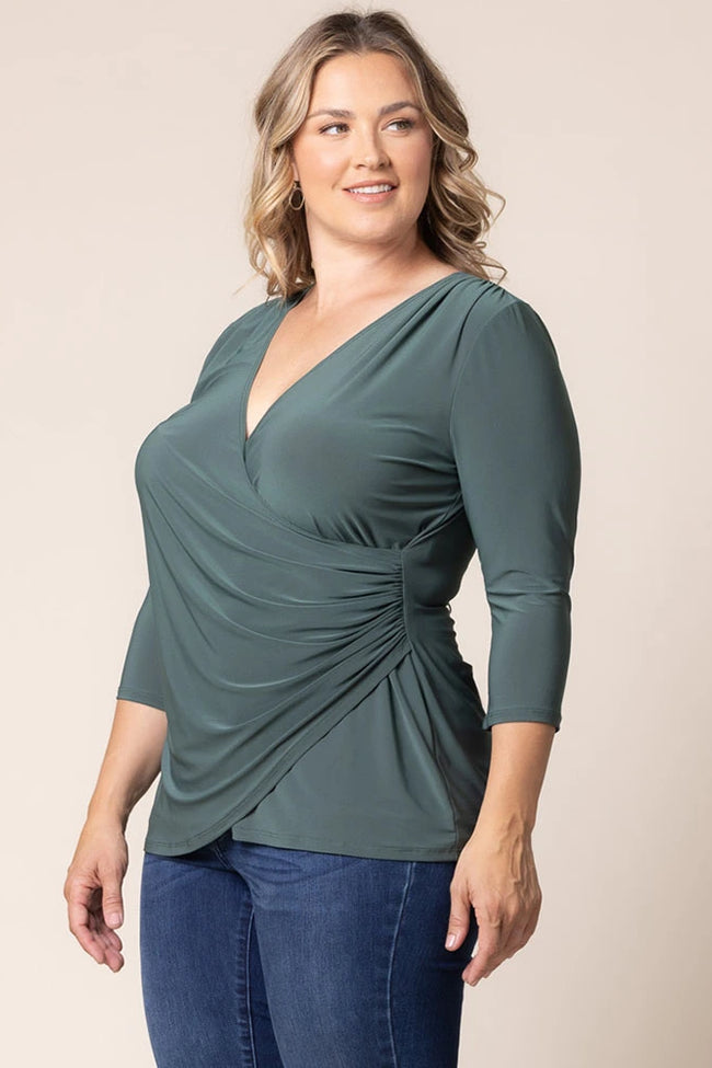 Top Fitted Formal Top Fern Green