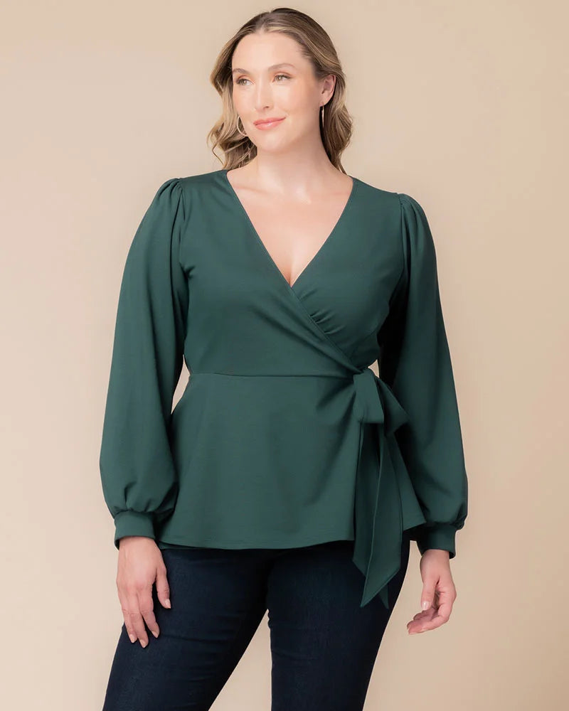 Top Formal Long Sleeve Top Hunter Green