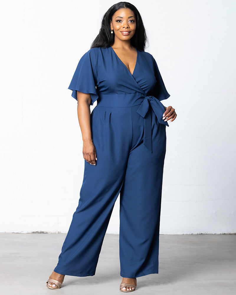 Jumpsuit Long Formal Plus Size Jumpsuit Kiyonna 37191311 Nouveau Navy