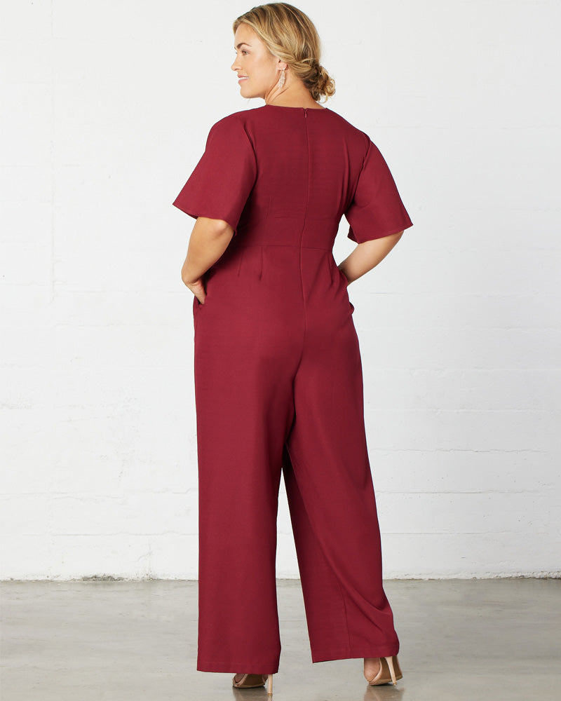 Jumpsuit Long Formal Plus Size Jumpsuit Kiyonna 37191311 Burgundy
