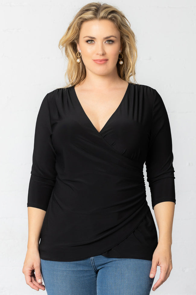 Top Fitted Formal Top Black