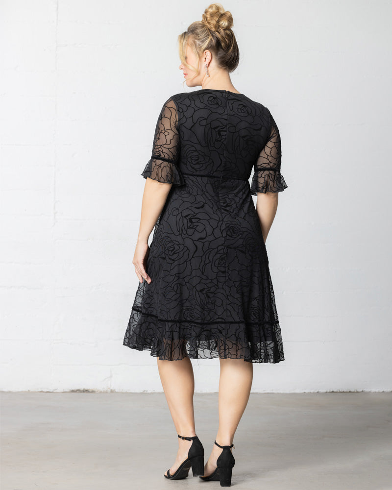 Cocktail Dresses Short Cocktail Floral Velvet Evening Dress Kiyona 13223603 Midnight Rose Garden