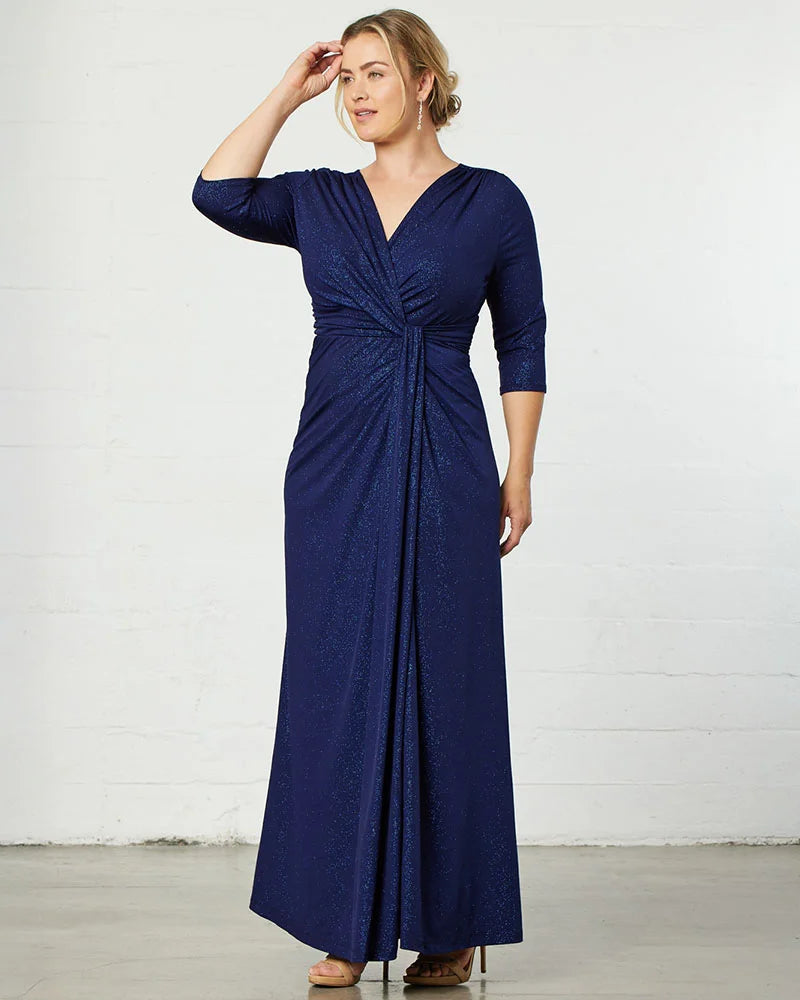 Plus Size Dresses Long Formal Plus Size Glitter Evening Mother of the Bride Dress Kiyona 12182203 Evening Star