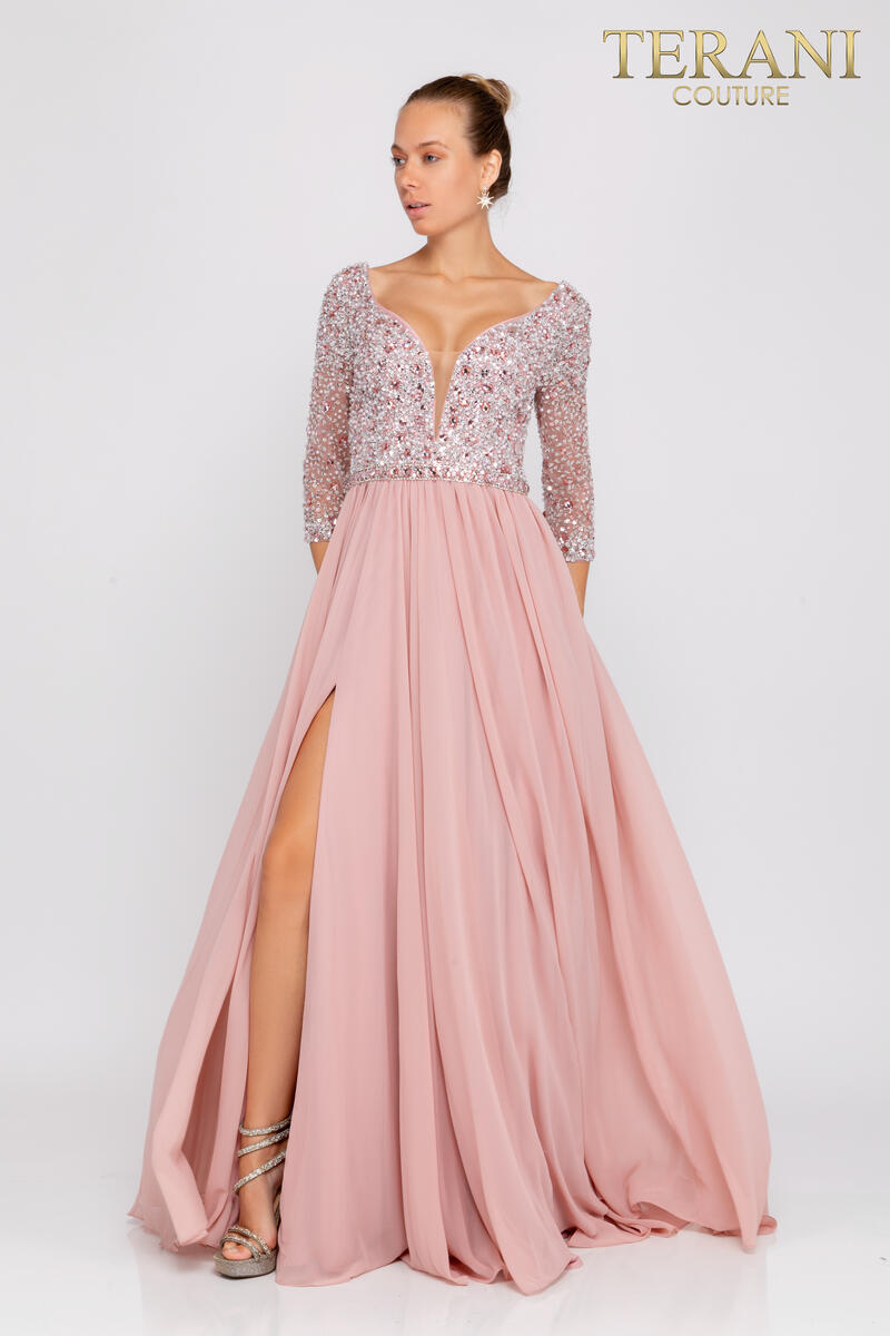 Terani Couture Long Mother of the Bride Dress 2011M2464 - The Dress Outlet