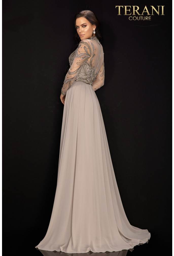 Terani Couture Long Sleeve Formal Dress 2011M2126 - The Dress Outlet