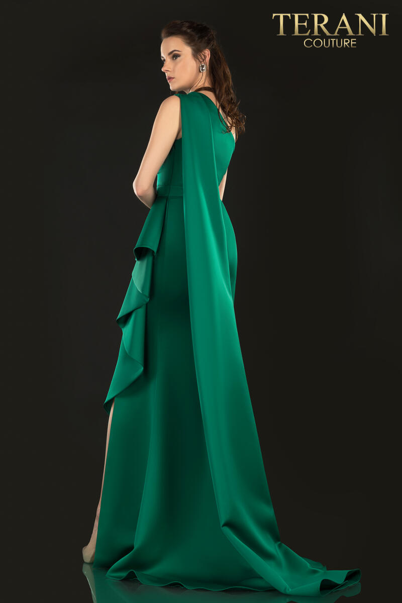 Terani Couture One Shoulder Long Evening Gown 2021E2839 - The Dress Outlet