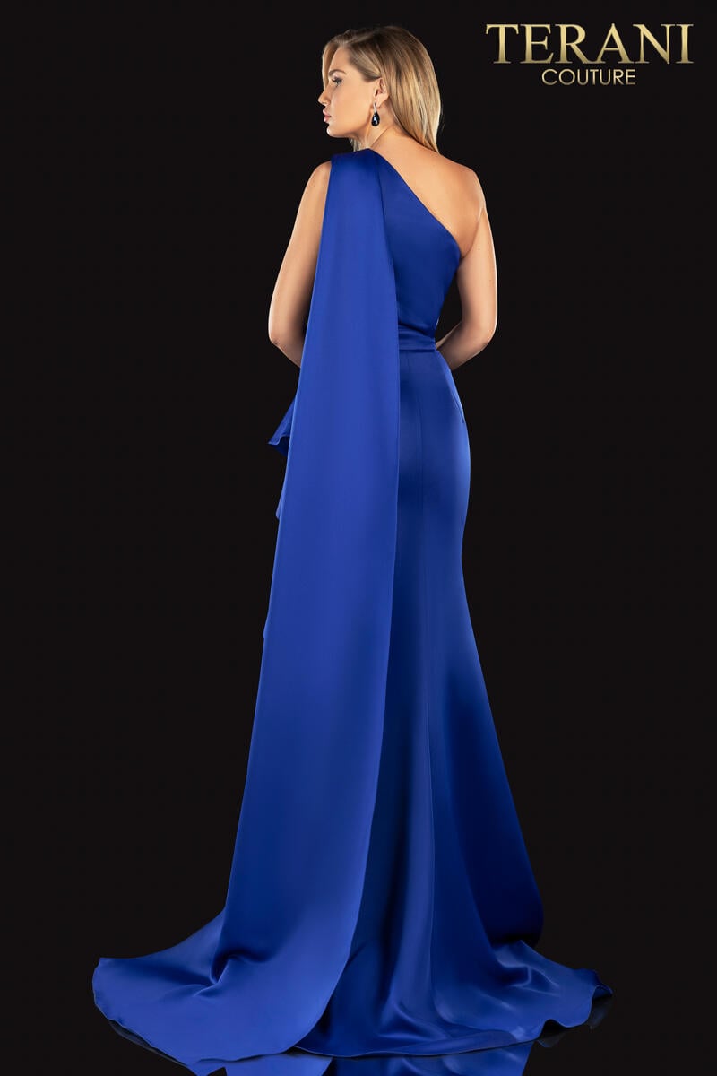 Terani Couture One Shoulder Long Evening Gown 2021E2839 - The Dress Outlet