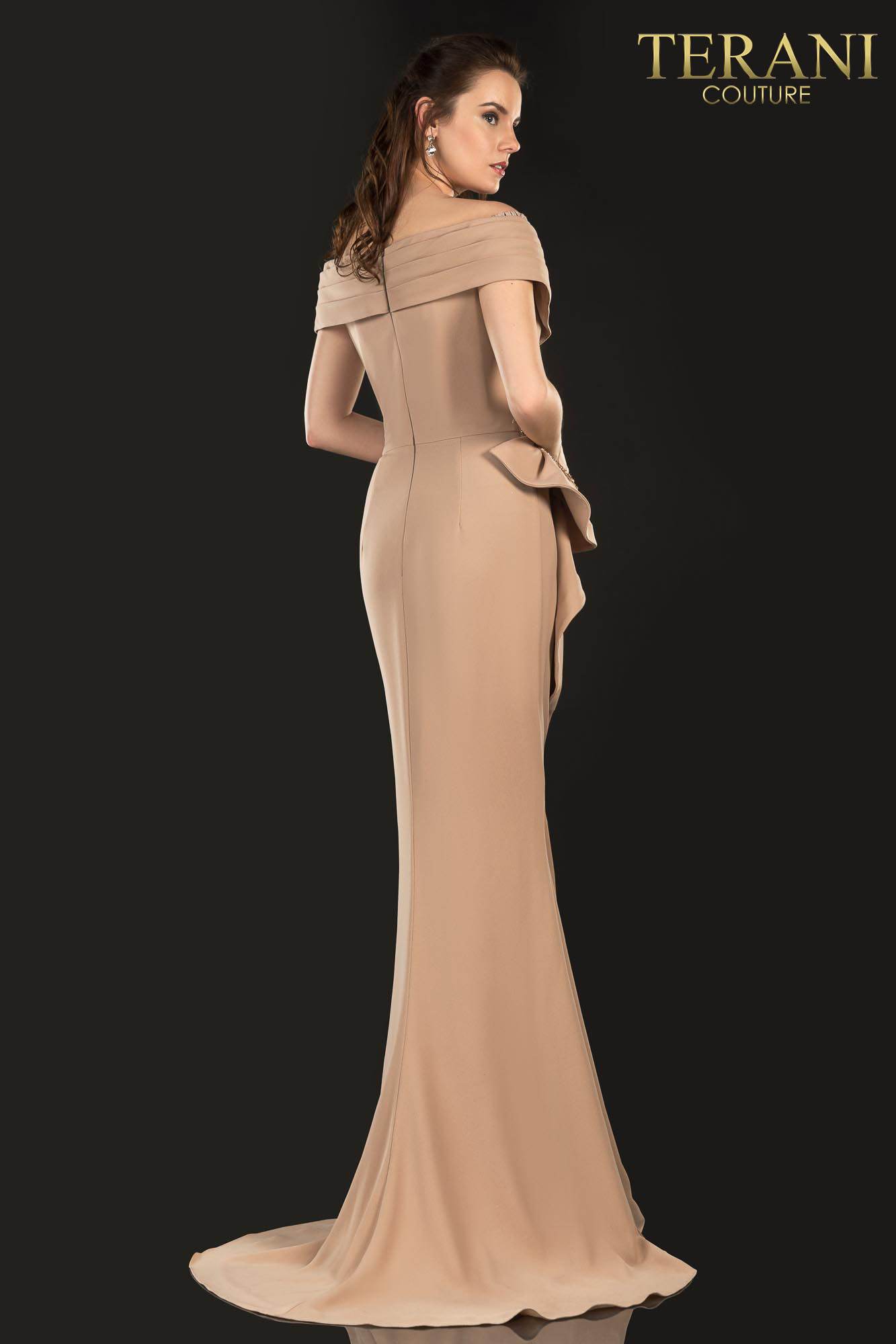 Terani Couture Off Shoulder Formal Long Dress 2021M2986 - The Dress Outlet