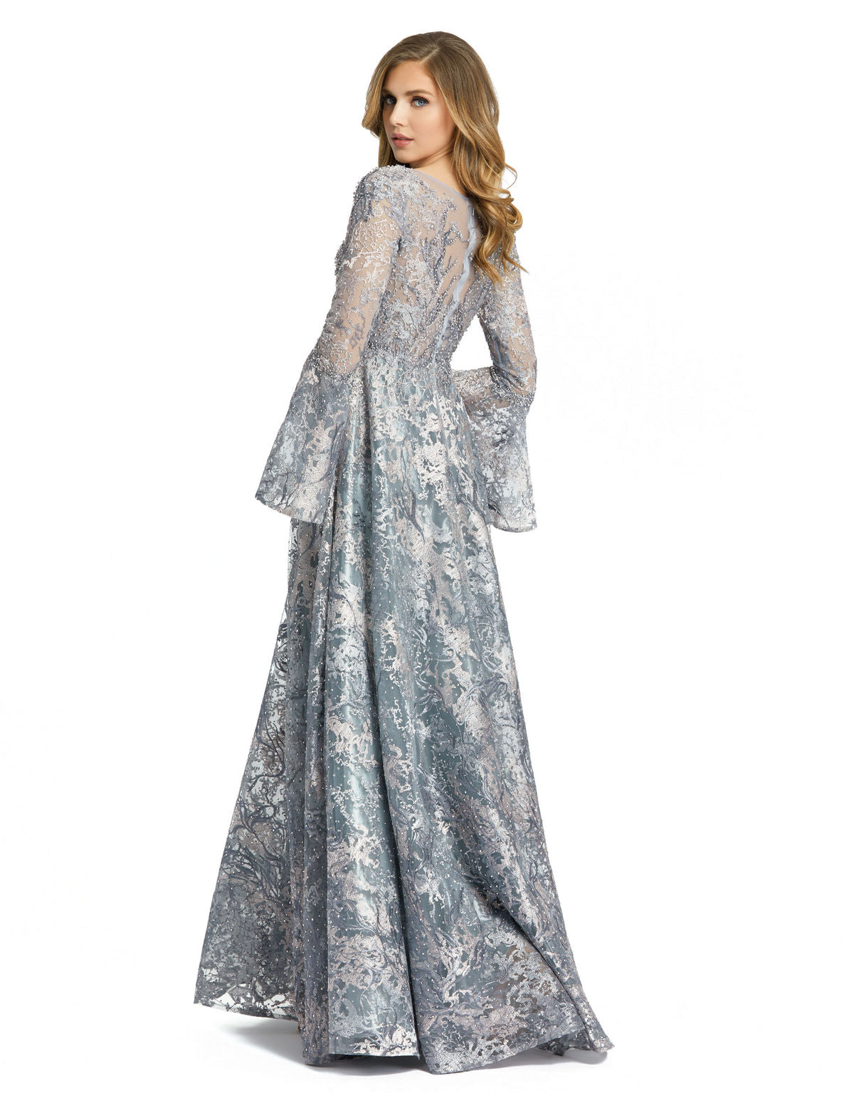 Mother of the Bride Dresses Long Sleeve A Line Mother of the Bride Dress Grey Multi