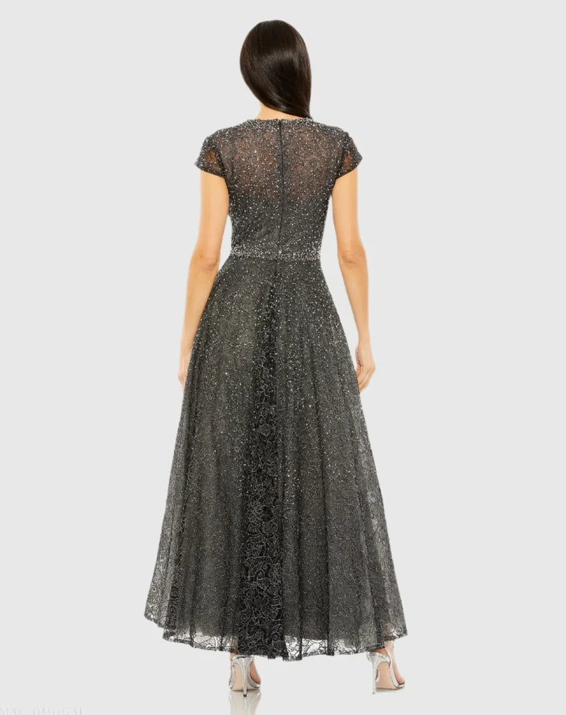 Formal Dresses Long A Line Beaded Formal Prom Dress Graphite