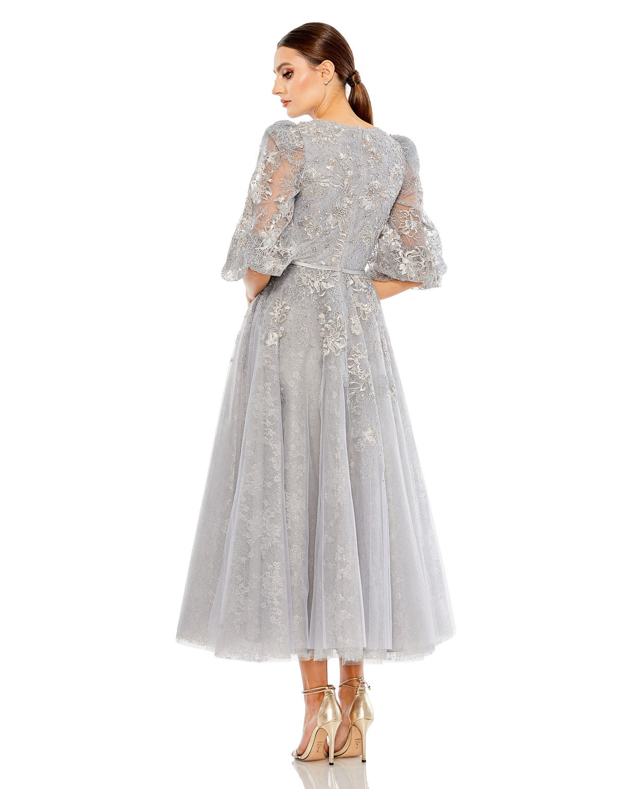 Cocktail Dresses Cocktail A Line Short Midi Dress Platinum