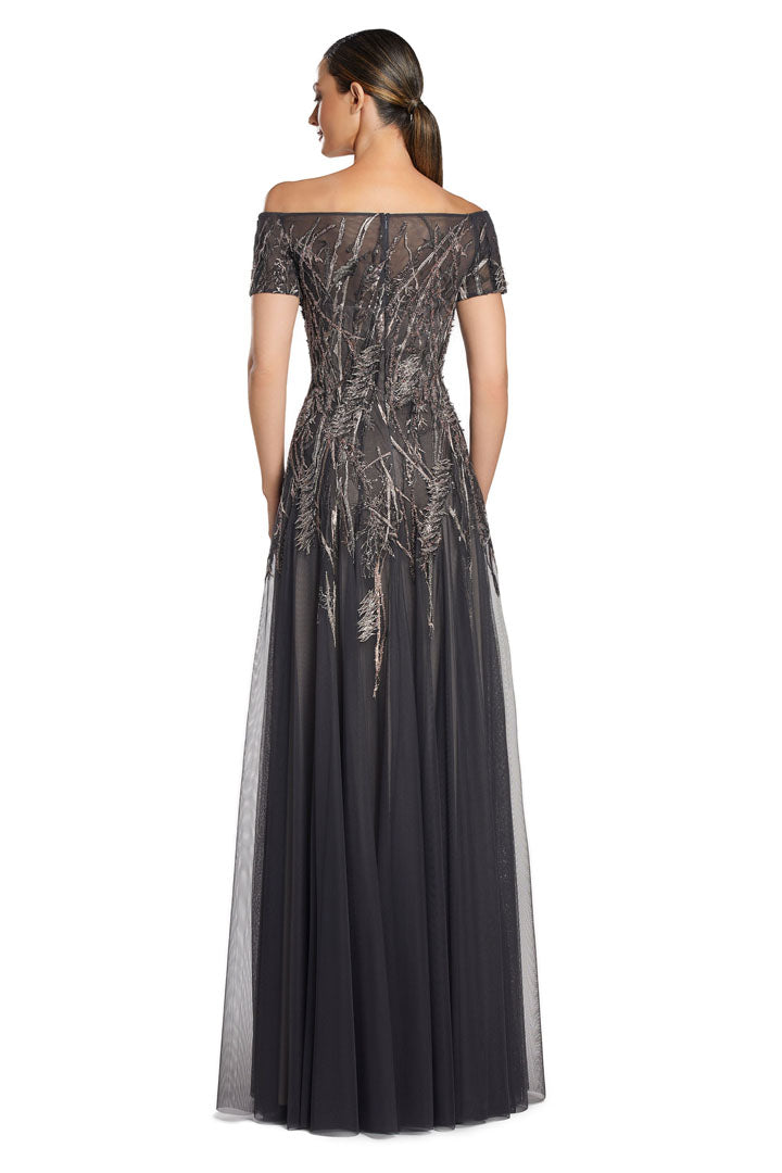 Formal Dresses Glitter Long Formal A Line Evening Dress Carbon/Multi