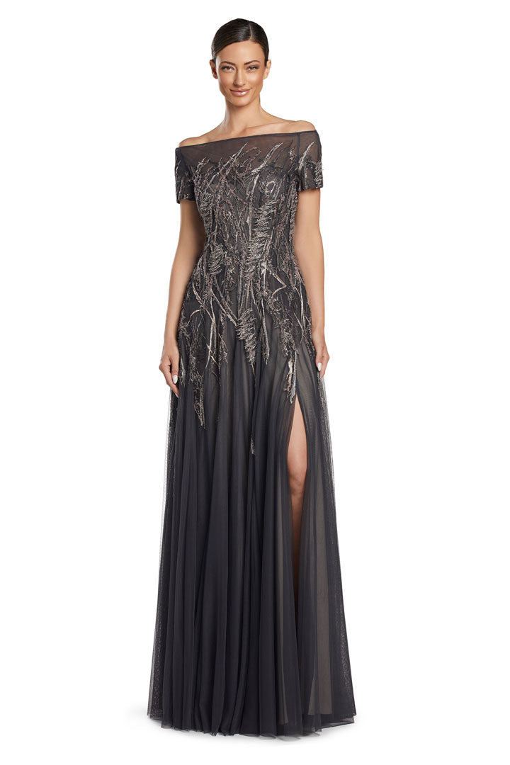 Formal Dresses Glitter Long Formal A Line Evening Dress Carbon/Multi
