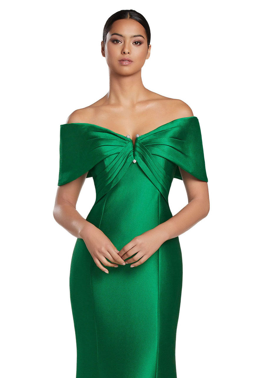 Formal Dresses Pleated Long Mermaid Formal Evening Dress Emerald