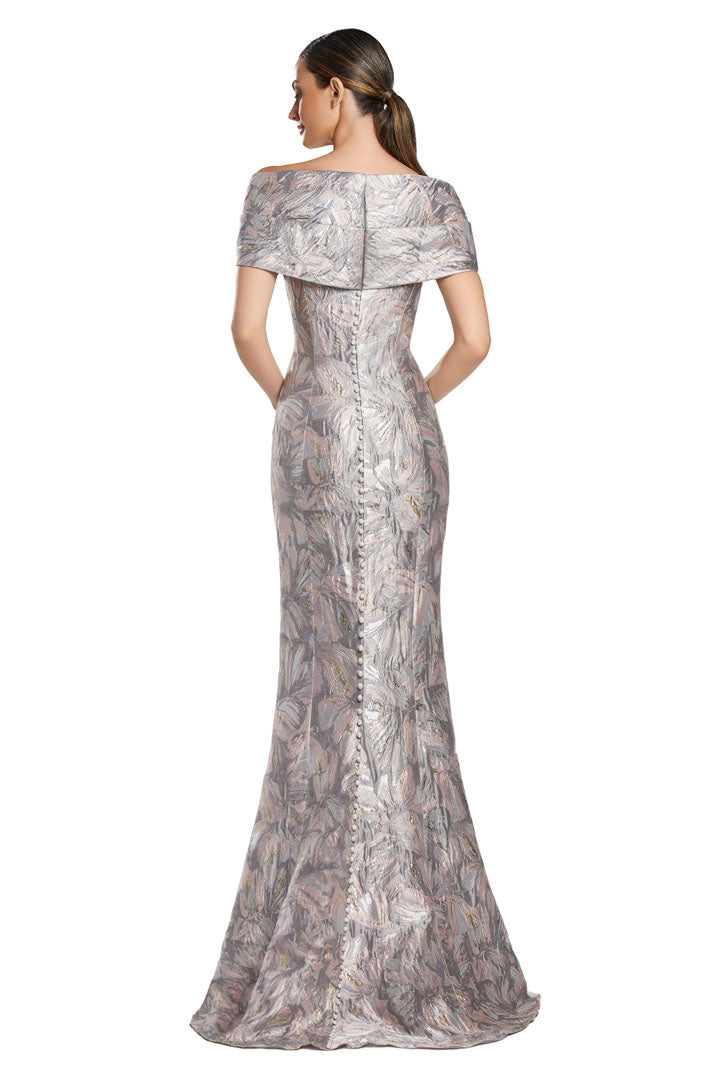 Formal Dresses Printed Long Formal evening Pleated Dress Pink/Multi