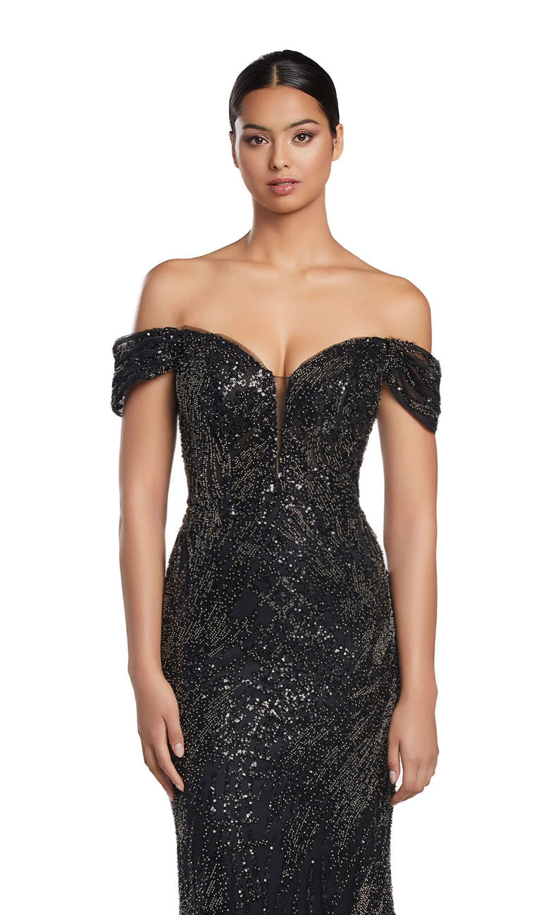 Prom Dresses Prom Fitted Long Formal Evening Dress Black/Gunmetal