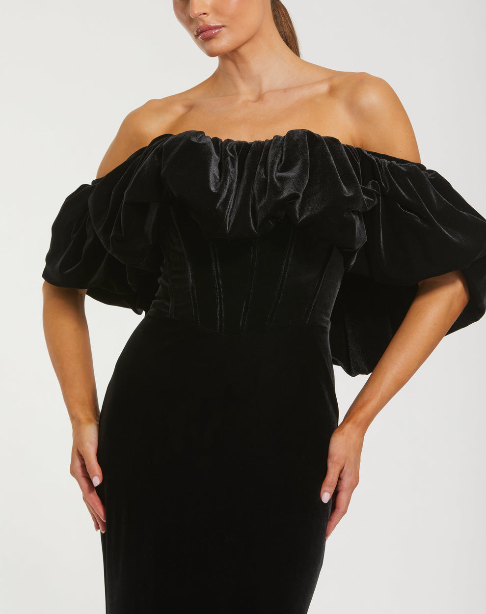 Prom Dresses Long Formal Evening Corset Prom Dress Black