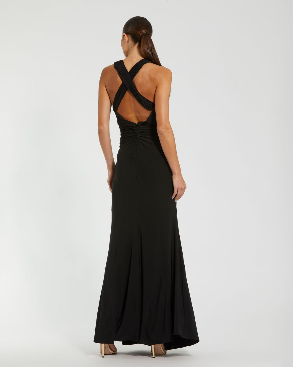 Halter Floor-Length Jersey Formal Mermaid Mac Duggal 21006