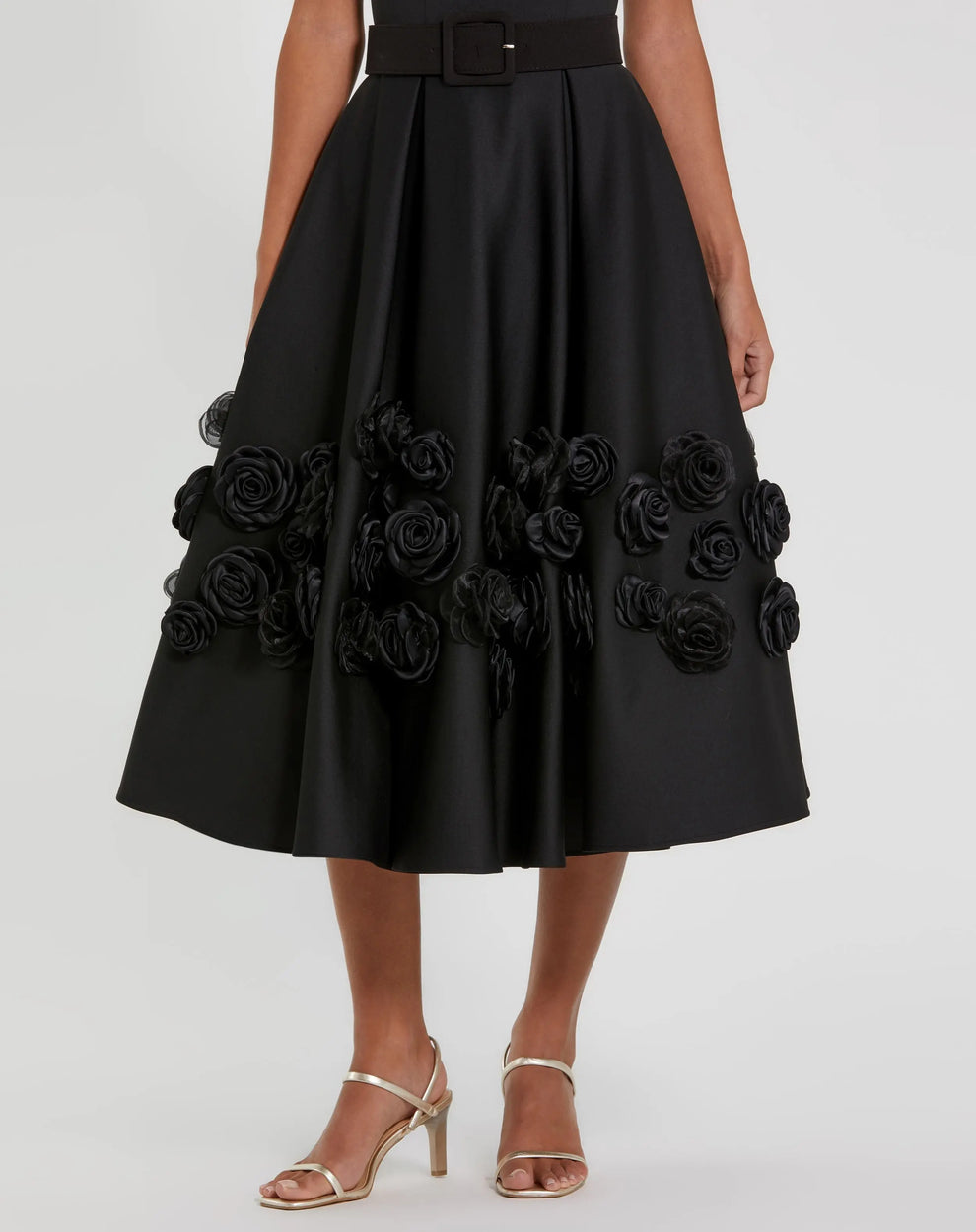 Cocktail Dresses 3D Floral Short A Line Cocktail Dress Black
