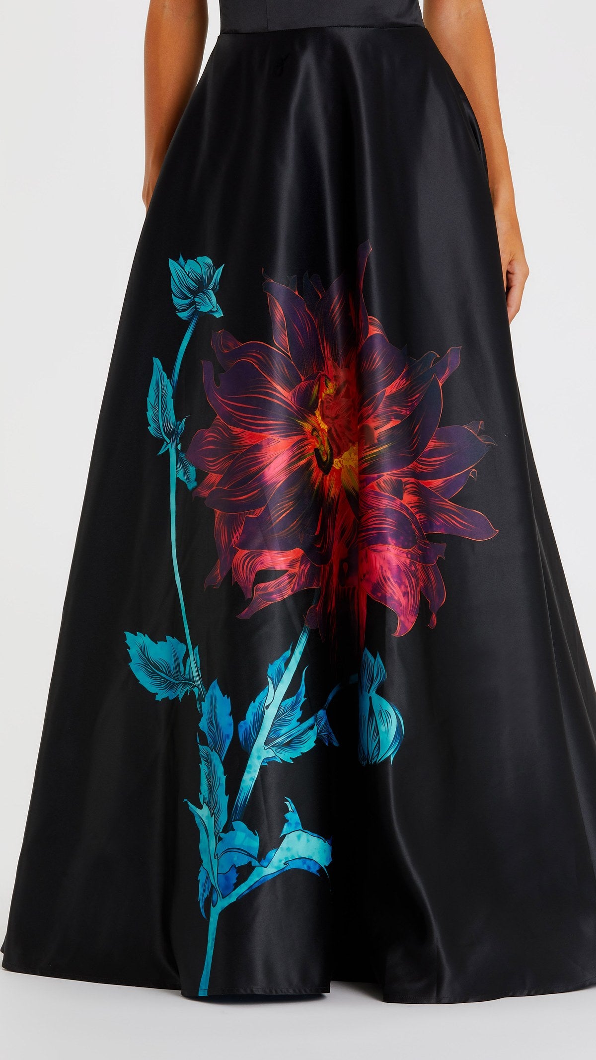 Mac Duggal style 21074 in Black Multi, detail view