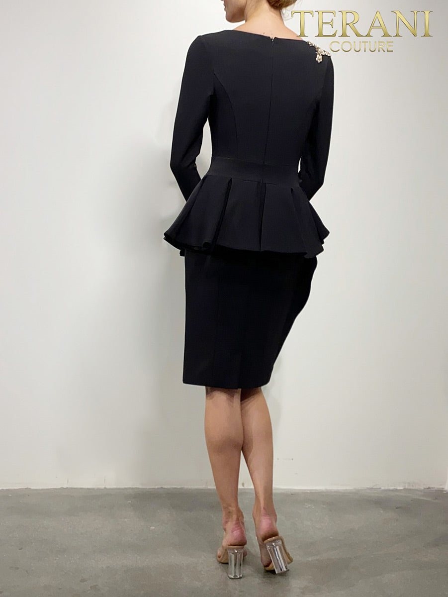Terani Couture Short Fitted Dress 2111C4551 - The Dress Outlet