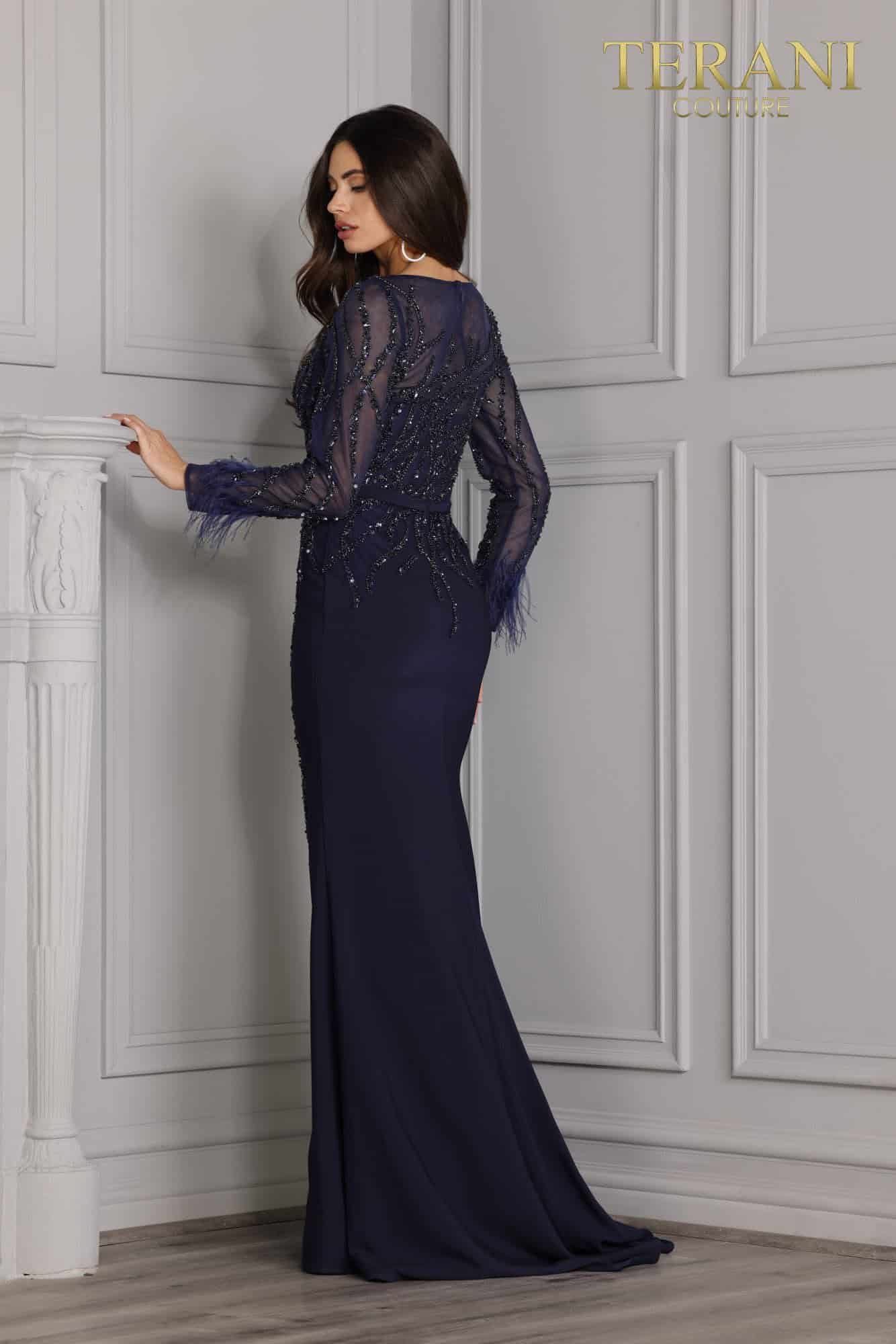 Terani Couture Long Sleeve Formal Dress 2111M5277 - The Dress Outlet