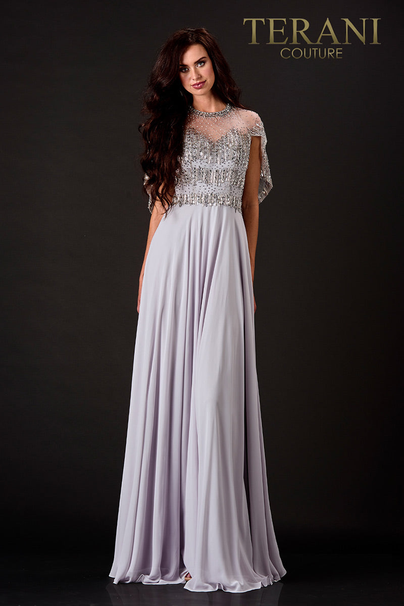 Terani Couture Long Formal Beaded Dress 2111M5295 - The Dress Outlet