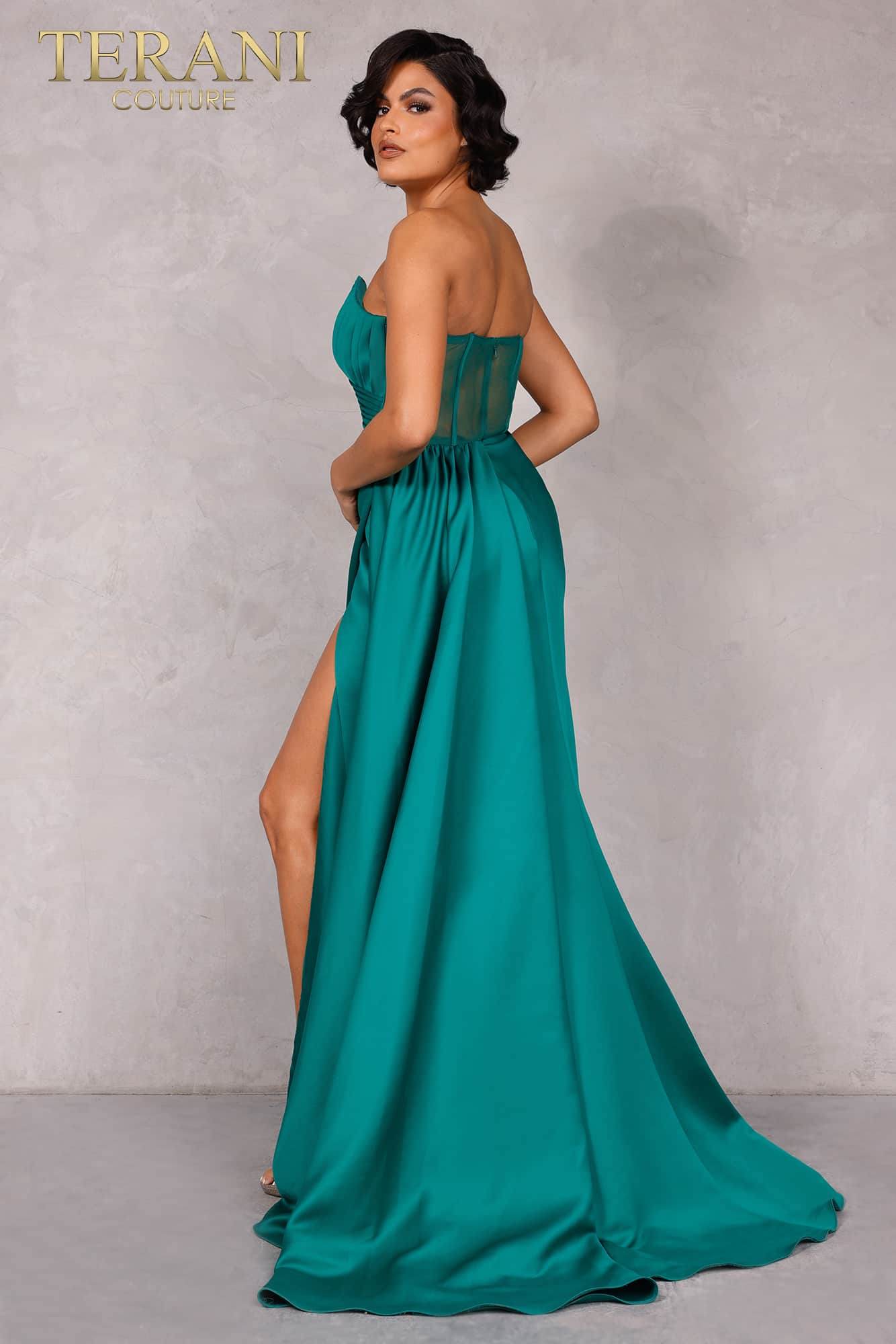 Terani Couture Long Strapless Prom Dress 2111P4020 - The Dress Outlet