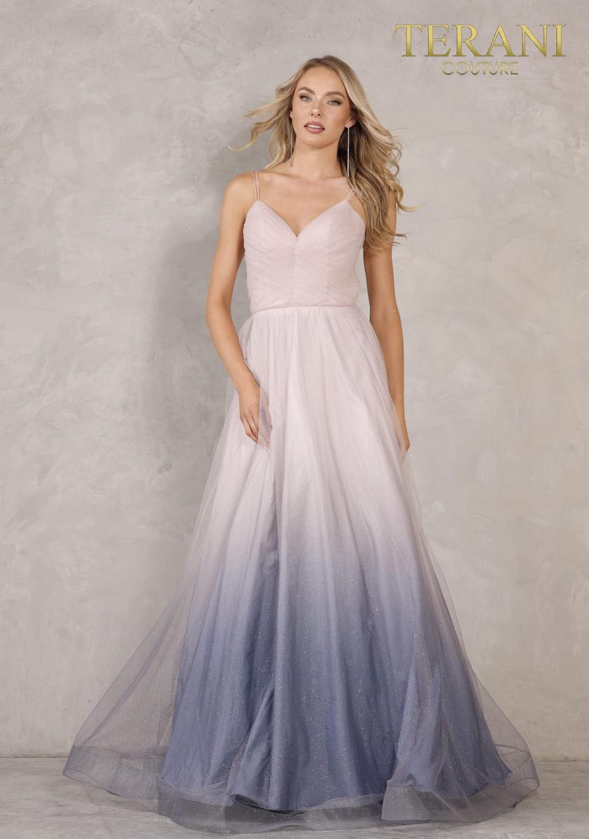 Terani Couture Spaghetti Strap Long Dress 2111P4114 - The Dress Outlet
