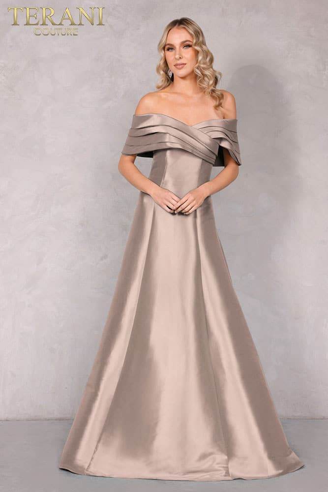 Formal Dresses Formal A Line Long Prom Dress Taupe