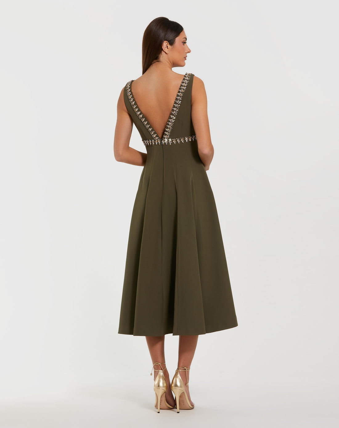 Cocktail Dresses A Line Short Midi Cocktail Dress Olive