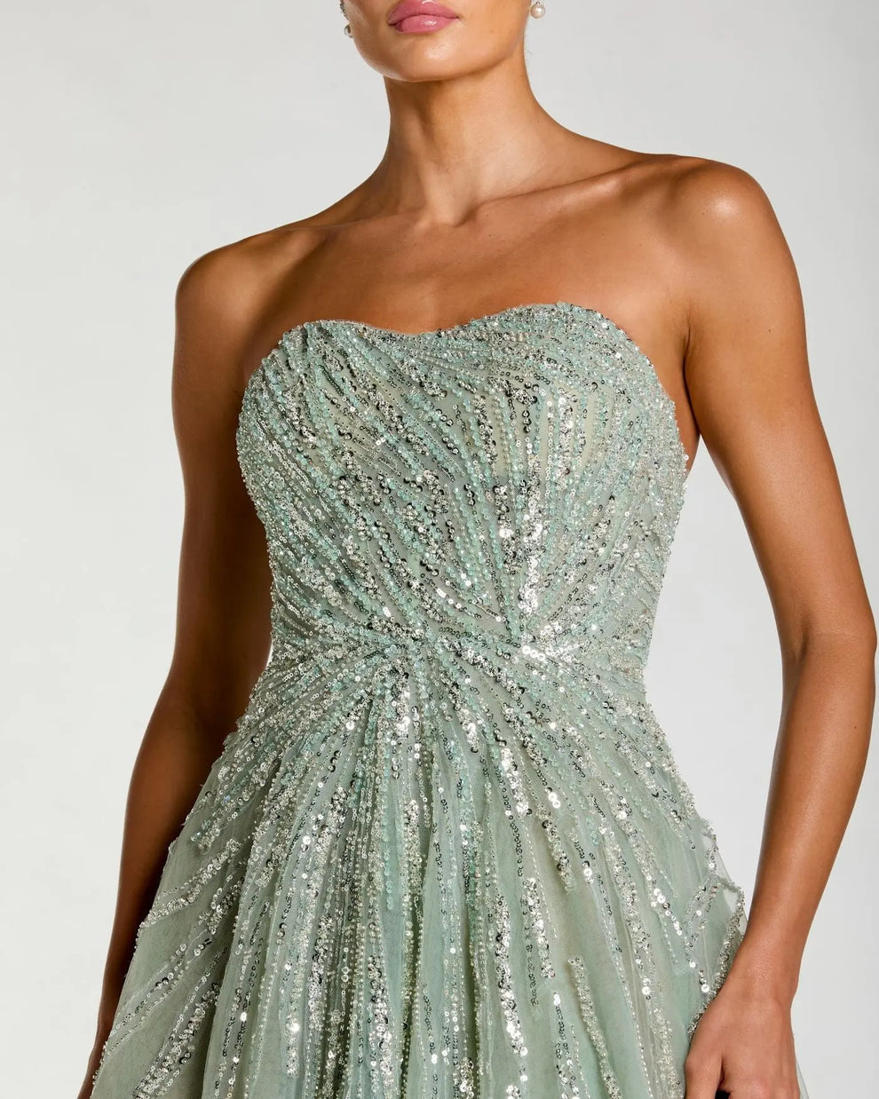 Prom Dresses Sequin Long Formal Ball Gown Prom Dress Mac Duggal 21179 Seafoam