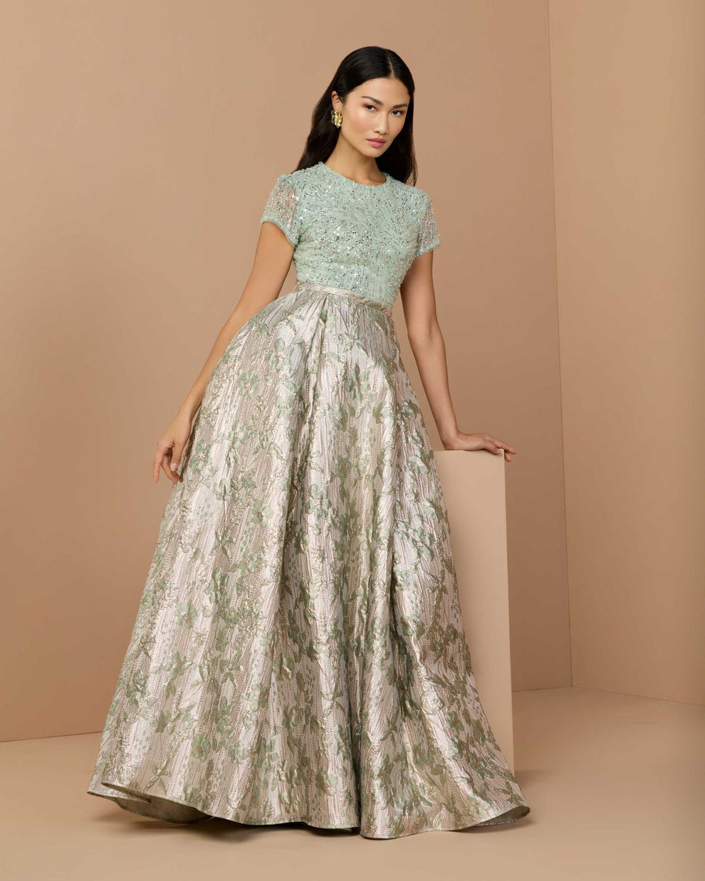 Mother of the Bride Dresses Sequin Long Formal Ball Gown Mother of the Bride Dress Mac Duggal 21183 Seafoam