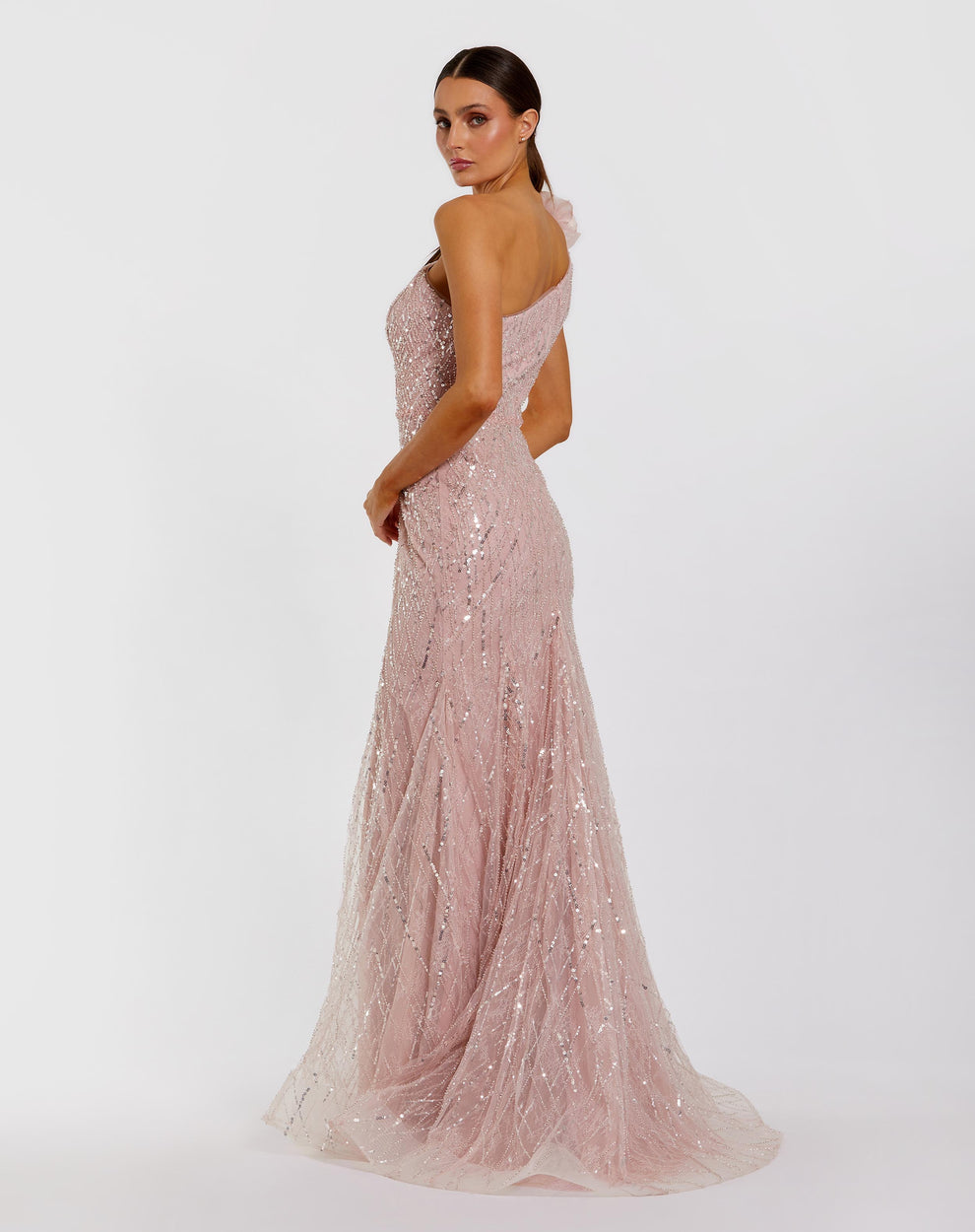 Prom Dresses 3D Floral Long Formal Mermaid Prom Dress Mac Duggal 21199 Rose