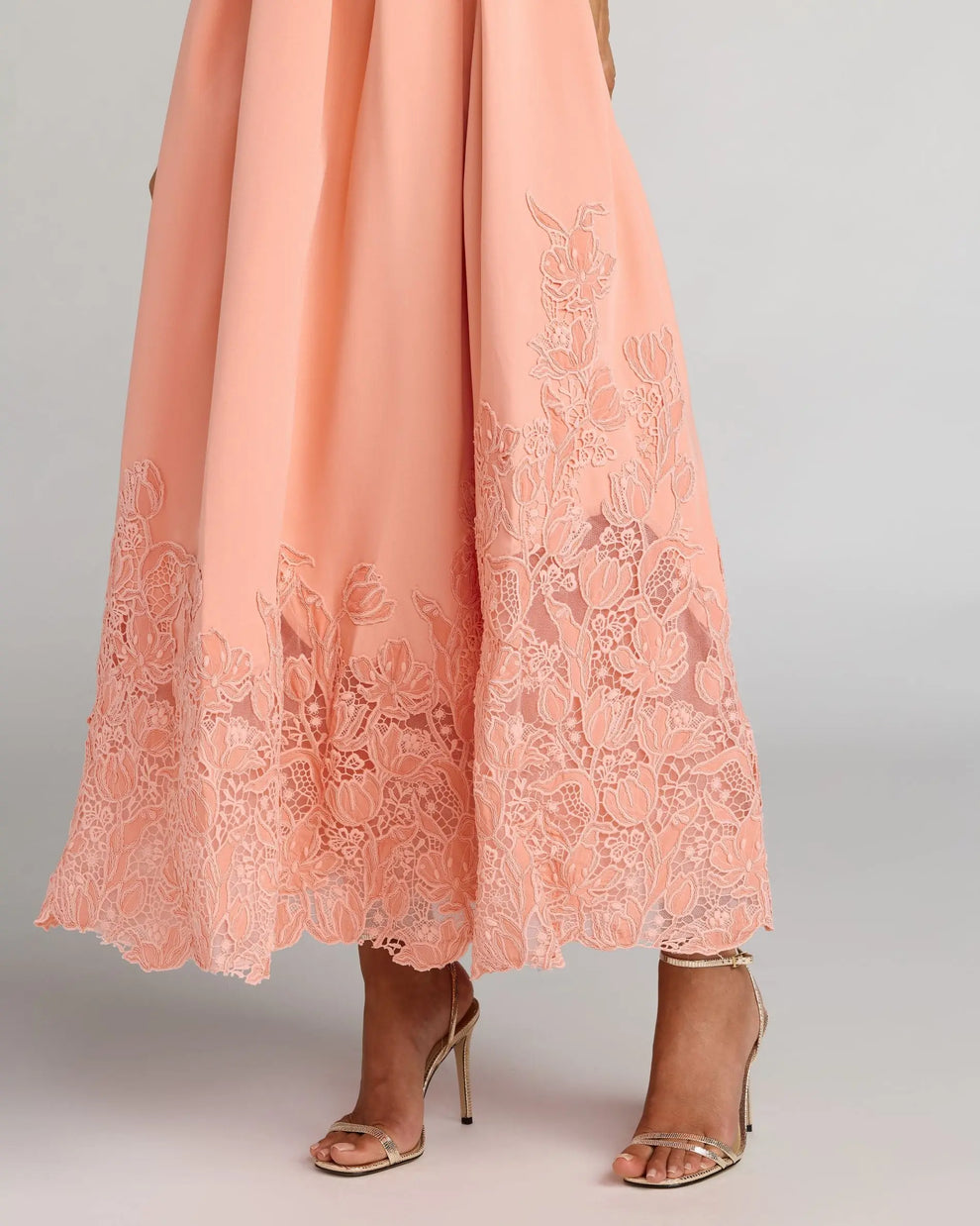 Scoop Tea-Length Crepe Formal A-Line Gown Mac Duggal 21225