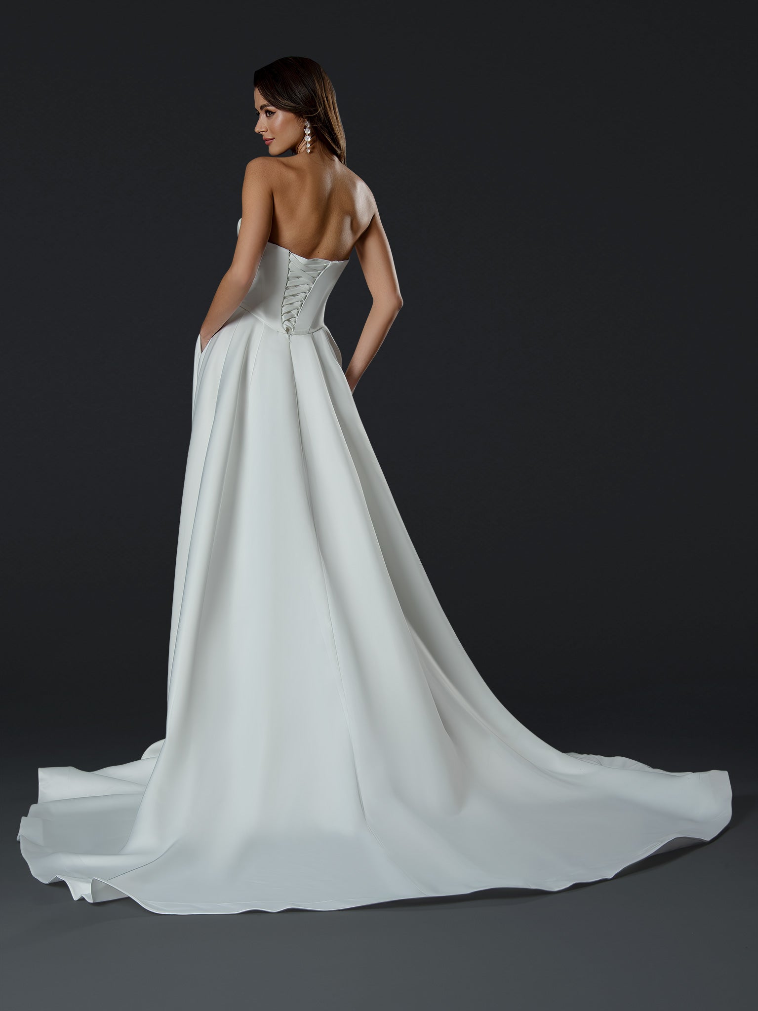 Wedding Dresses Long A Line Beaded Corset Wedding Dress Stella Couture 24857 Off White
