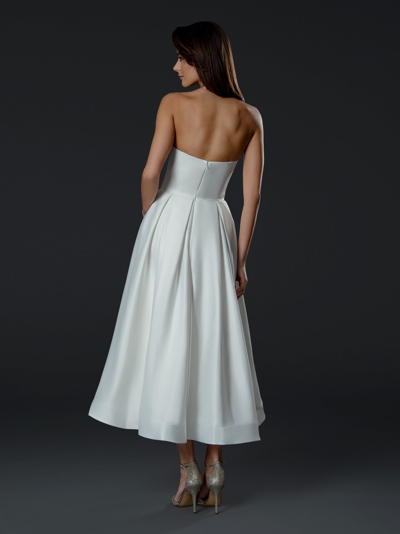 Wedding Dresses A Line Mini Length Wedding Dress Off White