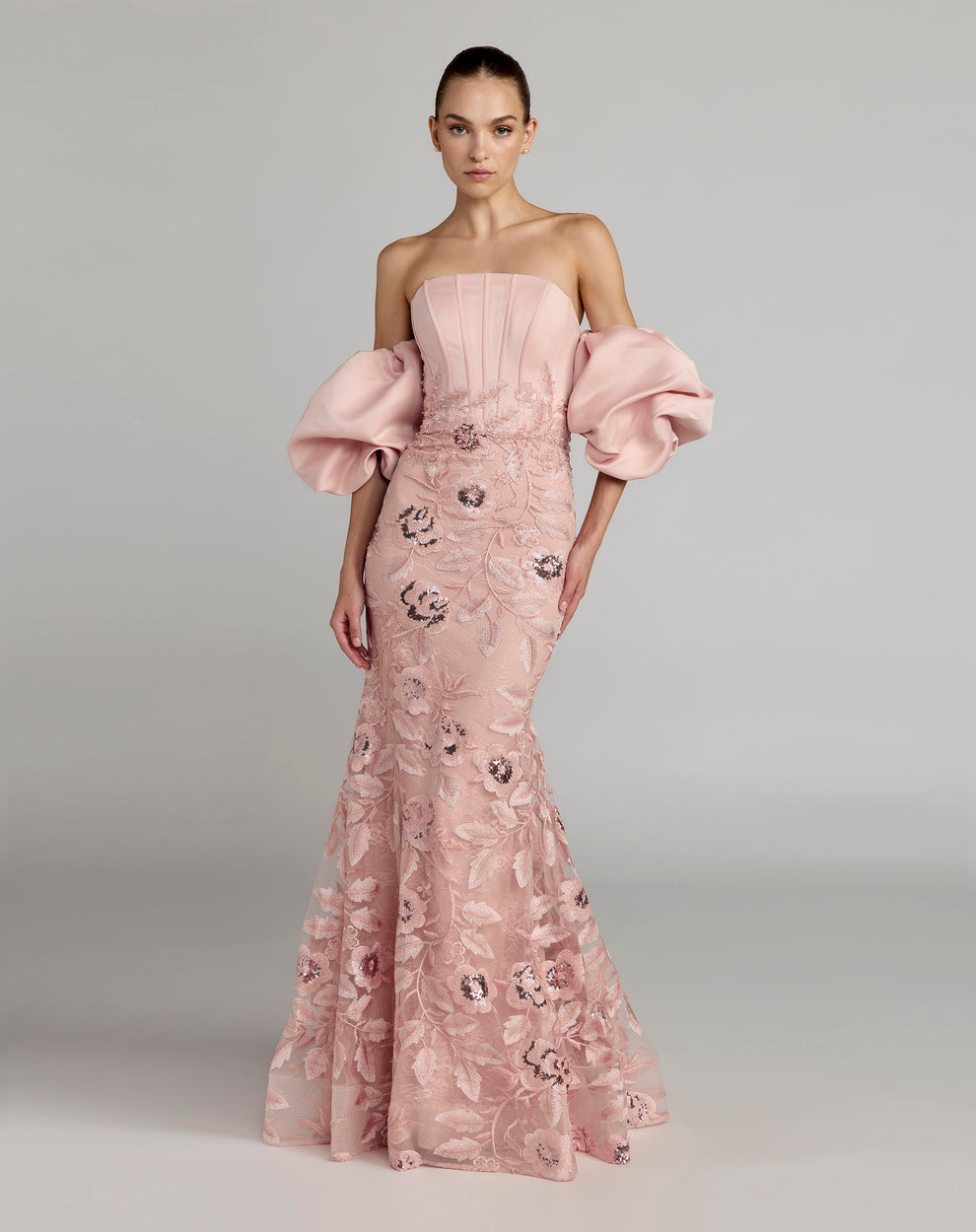Prom Dresses Sequin Long Lace Formal Mermaid Prom Dress Mac Duggal 21260 Rose