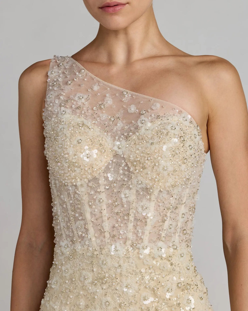 Prom Dresses Long Formal Corset Evening Prom Dress Mac Duggal 21287 Oyster Nude