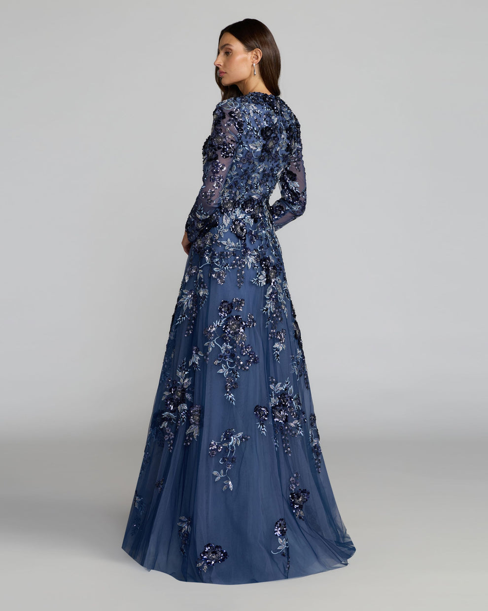 Square Floor-Length Tulle Evening Ball Gown Mac Duggal 21308