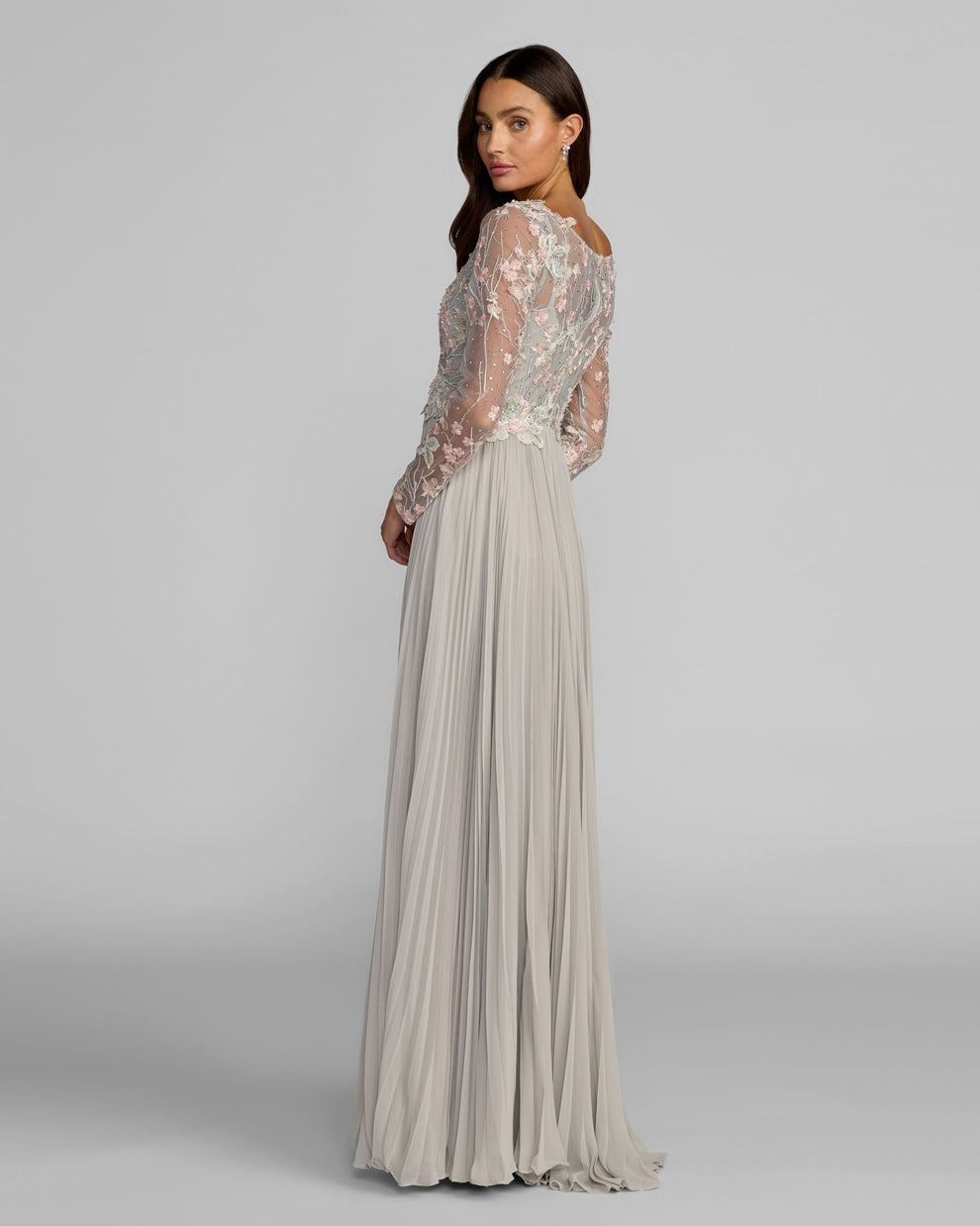 V-Neck Floor-Length Chiffon Formal A-Line Mac Duggal 21332